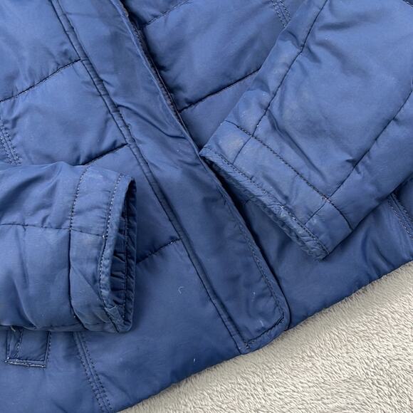 Abercrombie & Fitch S Blue Down Waterfowl‎ Feathers Y2K Short Puffer Jacket - Picture 2 of 13